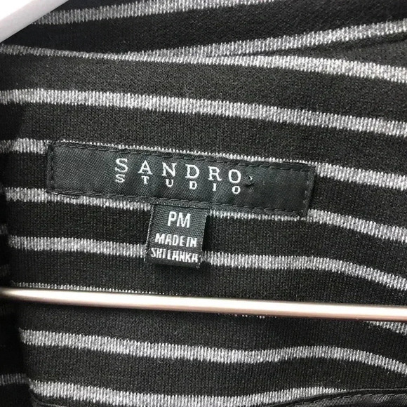 5/$20 Sandro STUDIO knit striped blazer jacket‎ pm - Picture 4 of 6